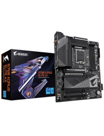 Gigabyte B760 AORUS ELITE AX Intel 1700 Socket Motherboard  ATX  4x DDR5 Slots  3x M.2 Sockets  2x USB-C Port  Fitted I/O Shield  2.5GbE LAN  Wi-Fi 6E  1x DisplayPort / 1x HDMI Port