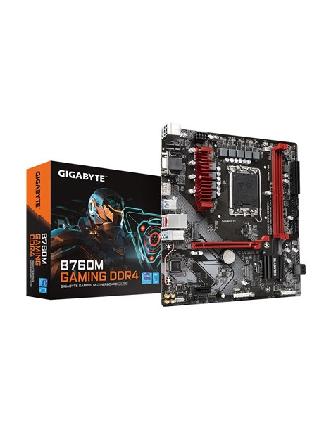 Gigabyte B760M GAMING DDR4 Intel 1700 Socket Motherboard  Micro-ATX  2x DDR4 Slots  2x M.2 Sockets  1x USB-C Port  2.5GbE LAN  1x D-Sub / 1x DisplayPort / 1x HDMI Port