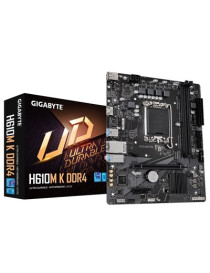 Gigabyte H610M K DDR4 Ultra Durable Intel 1700 Socket Motherboard  Micro-ATX  2x DDR4 Slots  1x M.2 Socket  GbE LAN  1x HDMI Port