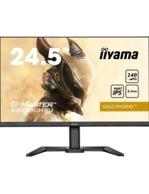 iiyama G-Master Gold Phoenix Gaming Monitor GB2590HSU-B5 24.5 Inch  Black  Ultra Slim Bezel  Full HD  240Hz  0.4ms  FreeSync  HDMI  Display Port  USB Hub  Int PSU  Height Adjustable  Pivot  VESA