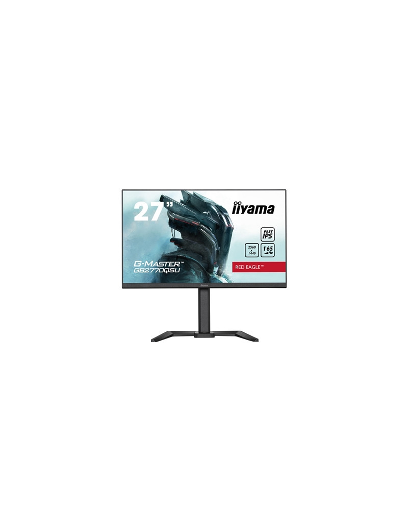 iiyama G-Master GB2770QSU-B5 Red Eagle 27 Inch Gaming Monitor  Black  WQHD  IPS  165Hz  0.5ms  FreeSync  HDMI  Display Port  USB Hub  Speakers  Int PSU  Height Adjustable  Pivot  VESA