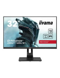 iiyama G-Master GB3271QSU-B1 32 Inch Red Eagle Gaming Monitor  IPS  2560x1440  1ms  165hz  FreeSync  HDMI  Display Port  USB Hub  Speakers  Int PSU  Height Adjustable