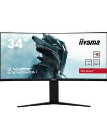 iiyama G-Master GCB3480WQSU-B1 34 Inch Red Eagle Ultra Wide Curved Gaming Monitor  Black  3440x1440  0.4ms  180hz  FreeSync  HDMI  Display Port  USB Hub  Speakers  Int PSU  Height Adjustable  VESA