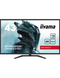 iiyama G-Master G4380UHSU-B1 Red Eagle 43 Inch 4K Gaming Monitor  Black  VA panel  144hz  0.4ms  FreeSync  HDMI  DisplayPort  USB Hub  Int PSU  Speakers  VESA