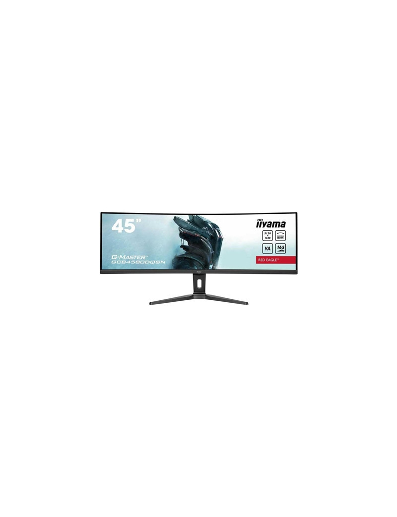 iiyama G-Master Red Eagle 44.5 Inch DQHD UltraWide Curved Gaming Monitor  VA  165Hz  0.8ms  Freesync  HDMI  Displayport  USB-C Hub  KVM Switch  Dock  Speakers  Height Adjust  VESA