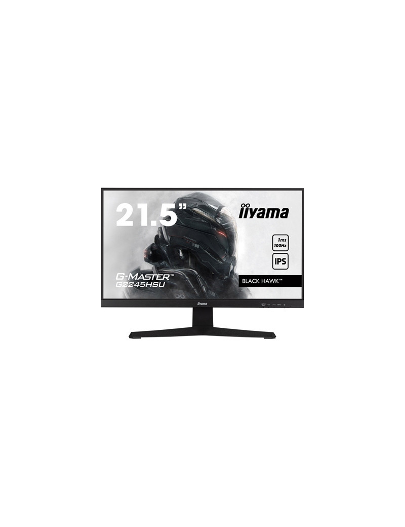 iiyama G-MASTER G2245HSU-B1 22 inch IPS Monitor  Full HD  1ms  HDMI  DisplayPort  USB Hub  Freesync  100Hz  Speakers  Black  Internal PSU  VESA