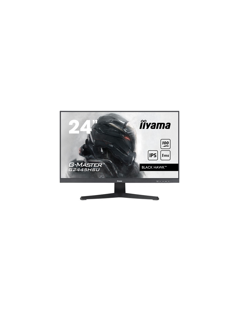 iiyama G-MASTER G2445HSU-B1 24 inch IPS Monitor  Full HD  1ms  HDMI  DisplayPort  USB Hubx2  Freesync  100Hz  Speakers  Black  Internal PSU  VESA