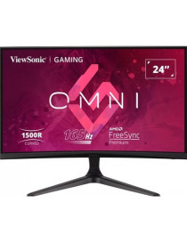 ViewSonic Omni VX2418C 24 Inch LED Curved Gaming Monitor  1920x1080 Full HD (1080p)  165Hz  VA  250 cd/m  3000:1  Freesync  1 ms   2xHDMI  DisplayPort  Speakers