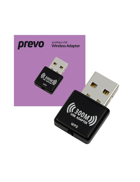 Prevo USBW4 300Mbps N300 USB Wireless Network Adapter