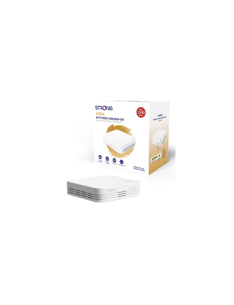 Strong MESH1200ADDUK Whole Home Wi-Fi Mesh System/Additional Unit (1 Pack) - 1 600sq.ft Coverage