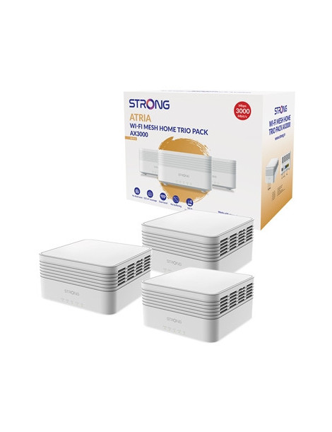 Strong MESHTRIAX3000UK AX3000 Whole Home Wi-Fi 6 Mesh System (3 Pack) - 5 000sq.ft Coverage