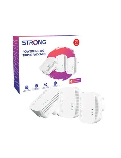 Strong POWERL600TRIMINIUK AV600 Mini Powerline Kit Triple Pack (3 Pack)