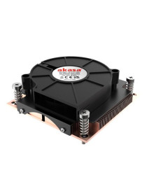 Akasa AK-CC7401BP01 1U Low Profile Intel CPU Cooler w/ Side Blower Fan  Intel 1700  1200 & 115x  PWM Fan  Up to 95W TDP