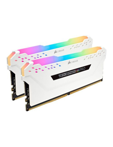 Corsair Vengeance RGB Pro 16GB Kit (2 x 8GB)  DDR4  3200MHz (PC4-25600)  CL16  XMP 2.0  White