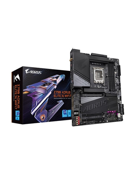 Gigabyte Z790 AORUS ELITE X WIFI7 Intel 1700 Socket Motherboard  ATX  4x DDR5 Slots  2x M.2 Sockets  2x USB-C Port  Fitted I/O Shield  2.5GbE LAN  Wi-Fi 7  1x DisplayPort / 1x HDMI Port