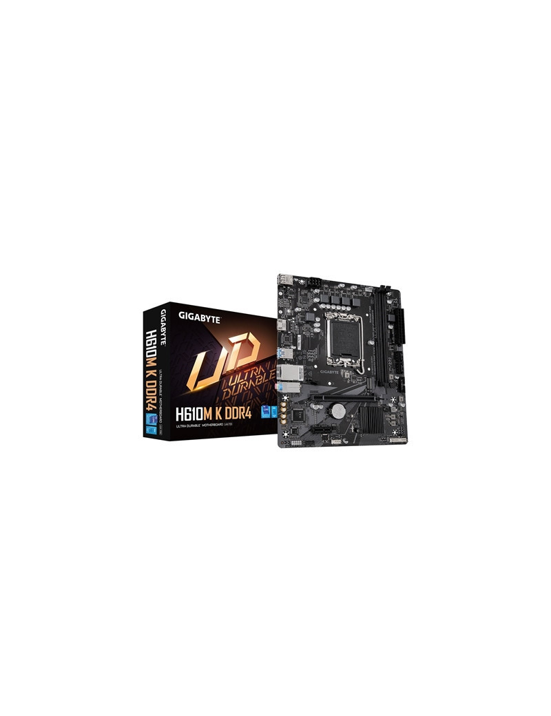 Gigabyte H610M K DDR4 Ultra Durable Intel 1700 Socket Motherboard  Micro-ATX  2x DDR4 Slots  1x M.2 Socket  GbE LAN  1x HDMI Port