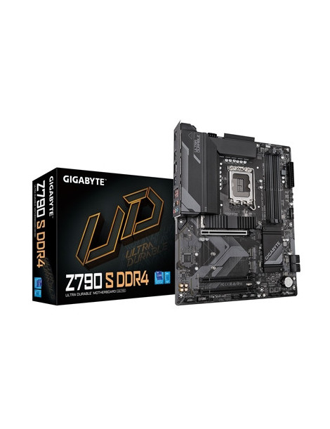 Gigabyte Z790 S DDR4 Ultra Durable Intel 1700 Socket Motherboard  ATX  4x DDR4 Slots  3x M.2 Sockets  1x USB-C Port  Fitted I/O Shield  2.5GbE LAN  1x DisplayPort / 1x HDMI Port