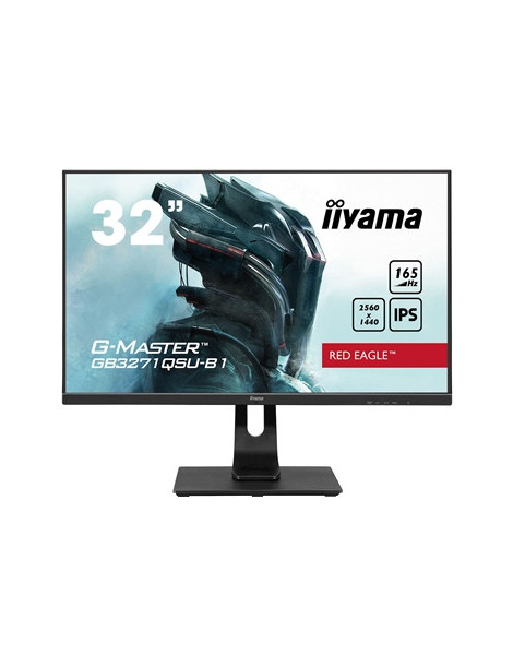 iiyama G-Master GB3271QSU-B1 32 Inch Red Eagle Gaming Monitor  IPS  2560x1440  1ms  165hz  FreeSync  HDMI  Display Port  USB Hub  Speakers  Int PSU  Height Adjustable