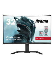 iiyama G-Master GCB3280QSU-B1 Red Eagle 32 Inch Curved Gaming Monitor  Black  2560x1440  0.2ms  165hz  FreeSync  HDMI  Display Port  USB Hub  Speakers  Int PSU  Height Adjustable  Swivel  VESA