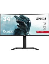 iiyama G-Master GB3467WQSU Red Eagle 34 Inch QHD Curved Gaming Monitor  VA  0.4ms  165Hz  Freesync  3440x1440 - UWQHD  HDMI  Displayport  USB Hub  Speakers  Int PSU  Height Adjust  VESA