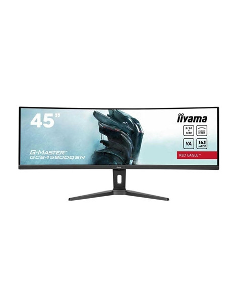 iiyama G-Master Red Eagle 44.5 Inch DQHD UltraWide Curved Gaming Monitor  VA  165Hz  0.8ms  Freesync  HDMI  Displayport  USB-C Hub  KVM Switch  Dock  Speakers  Height Adjust  VESA