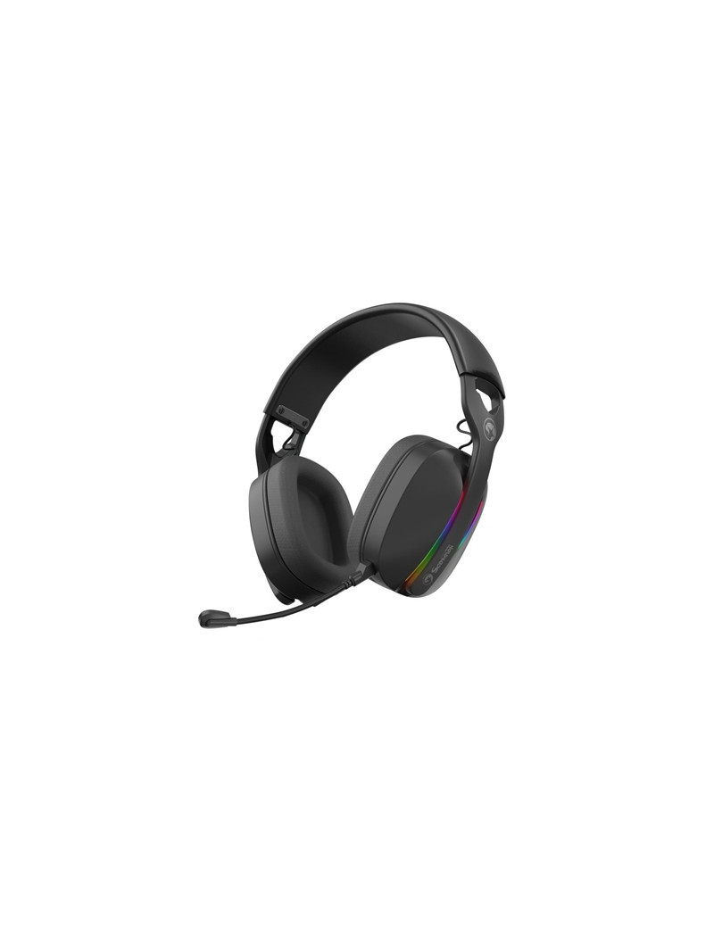 Marvo Scorpion HG9086W Gaming Headphones  Tri-Mode Connection  2.4GHz Wireless  BT 5.3 or Wired  Stereo Sound  RGB - PC  Android  MAC OS  iOS  PS4  PS5 and Switch Compatible  40mm Audio Drivers  Omnidirectional Mic