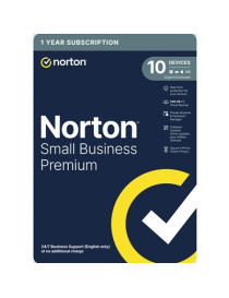 Norton Small Business Premium  Antivirus Software  10 Devices  1-year Subscription  Includes 500GB of Cloud Storage  Dark Web Monitoring  Private Browser  24/7 Business Support  VPN and Driver...