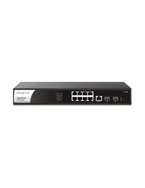 DrayTek VSP2100-K VigorSwitch P2100 8 Port Gigabit POE Layer 2+ Managed Switch with 2 SFP Uplink Ports