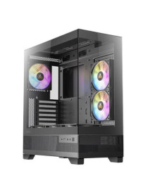 Antec CX700 RGB Elite Gaming Case w/ Glass Side & Front  ATX  6x RGB Fans  LED Button  USB-C  Black