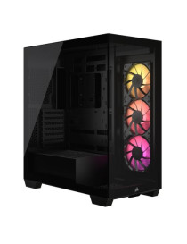 Corsair 3500X ARGB Gaming Case w/ Glass Side & Front  E-ATX  3x ARGB Fans  USB-C  Asus BTF Compatible  Black