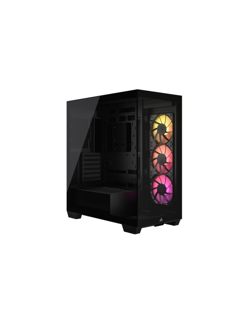 Corsair 3500X ARGB Gaming Case w/ Glass Side & Front  E-ATX  3x ARGB Fans  USB-C  Asus BTF Compatible  Black