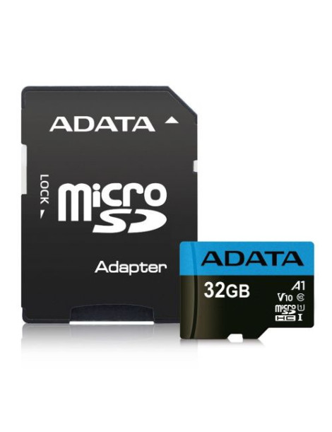 ADATA 32GB Premier Micro SD Card with SD Adapter  UHS-I Class 10  A1 App Performance  85MB/s