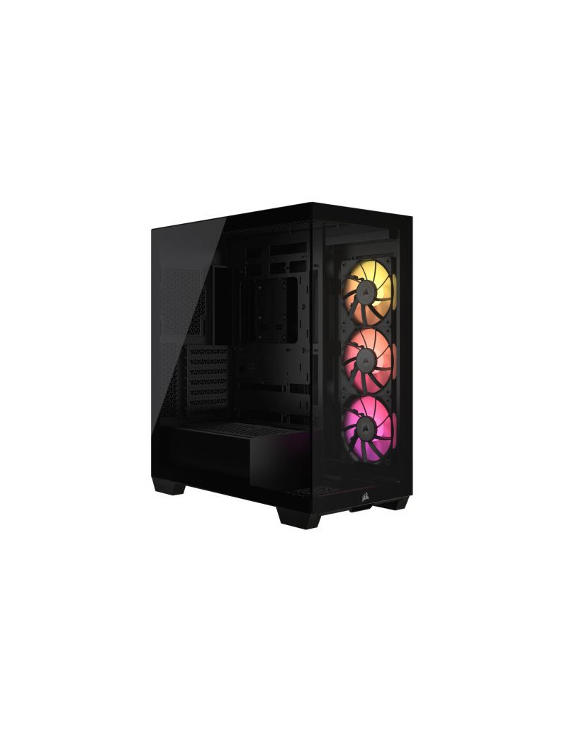 Corsair iCUE LINK 3500X RGB Gaming Case w/ Glass Side & Front  E-ATX  3x RGB Fans & iCUE LINK Hub  USB-C  Asus BTF Compatible  Black