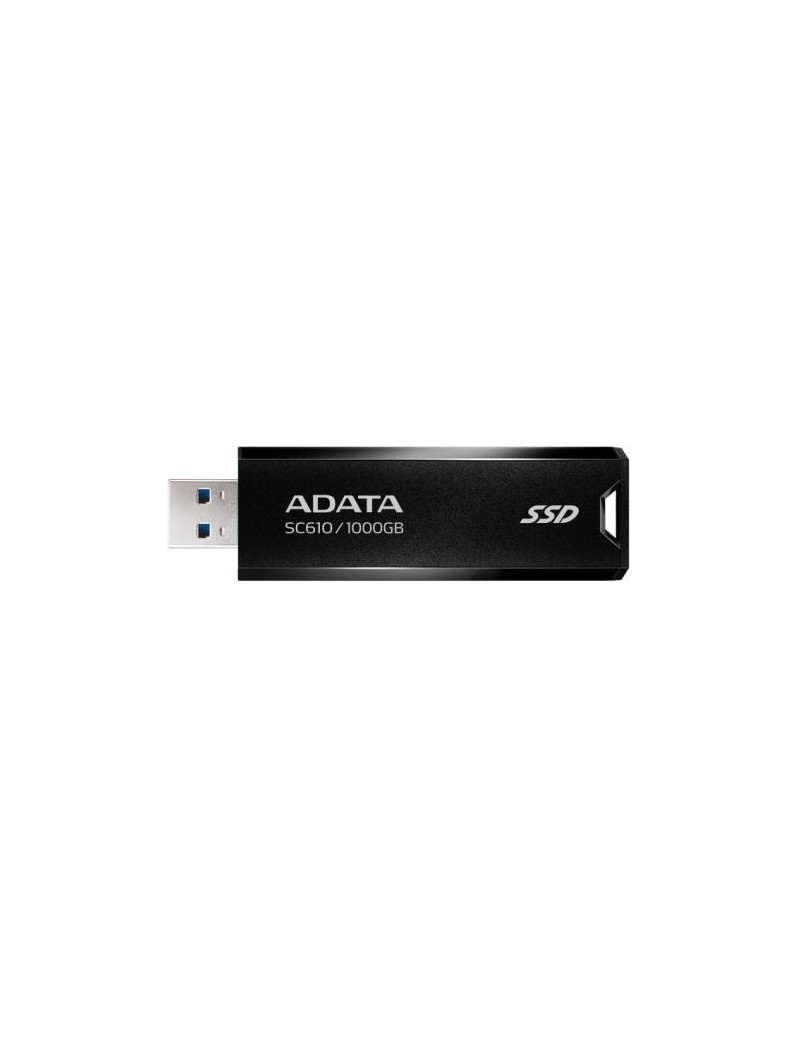 Adata SC610 1TB Pocket Size External SSD  USB 3.2 Gen2 Type-A  Capless Retractable Design  Key Ring