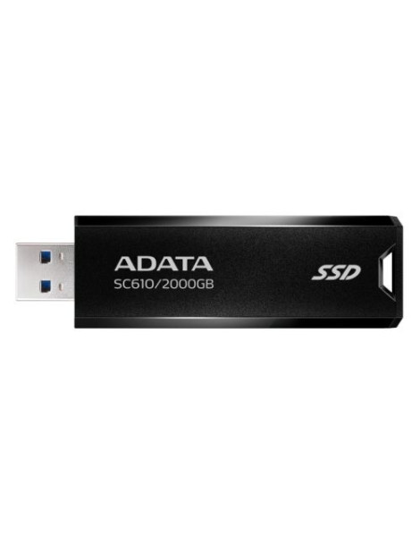 Adata SC610 2TB Pocket Size External SSD  USB 3.2 Gen2 Type-A  Capless Retractable Design  Key Ring