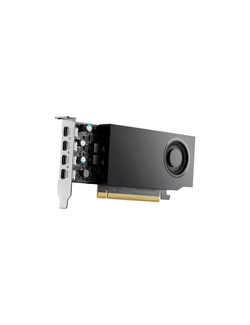 PNY RTXA1000 Professional Graphics Card  8GB DDR6  4 miniDP 1.4 (4x DP adapters)  2304 CUDA Cores  Low Profile (Bracket Included)  Retail