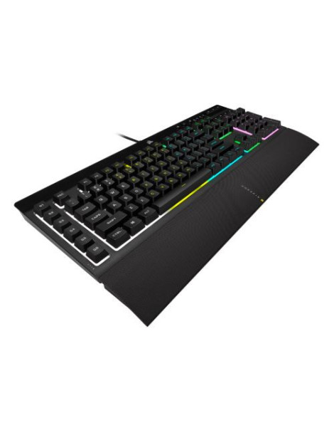 Corsair K55 RGB PRO Membrane Gaming Keyboard  USB  5-Zone RGB  12-Key Rollover  Anti-Ghosting  6 Macros  IP42