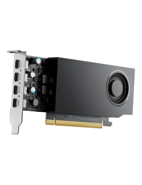 PNY RTXA1000 Professional Graphics Card  8GB DDR6  4 miniDP 1.4  2304 CUDA Cores  Low Profile (Bracket Included)  OEM (Brown Box)