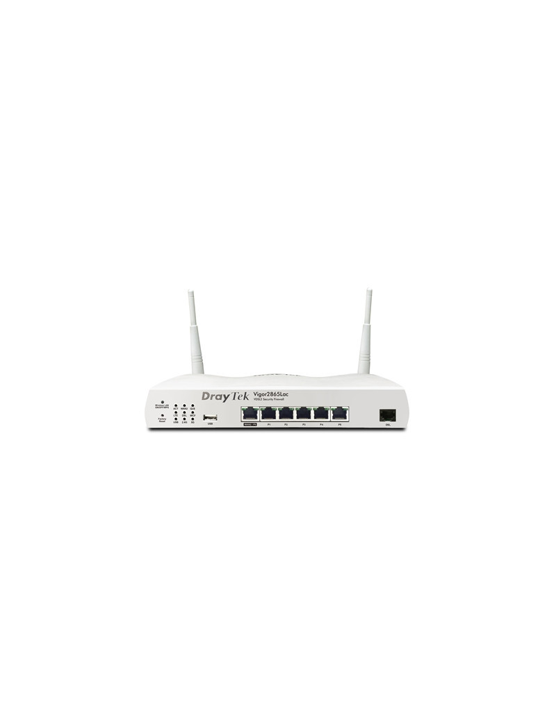 DrayTek V2865LAX-5G-K Vigor 2865Lax 5G Wireless 6 AX Multi-WAN Firewall VDSL/5G Integrated Modem Router with VOIP Functionality