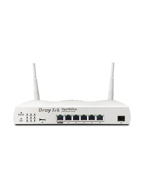 DrayTek V2865LAX-5G-K Vigor 2865Lax 5G Wireless 6 AX Multi-WAN Firewall VDSL/5G Integrated Modem Router with VOIP Functionality