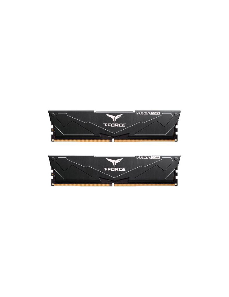 Team T-Force Vulcan 32GB Kit (2 x 16GB)  DDR5  6000MHz (PC5-48000)  CL38  ECC  XMP 3.0  PMIC  DIMM Memory  Black