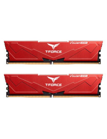 Team T-Force Vulcan 32GB Kit (2 x 16GB)  DDR5  6000MHz (PC5-48000)  CL38  ECC  XMP 3.0  PMIC  DIMM Memory  Red