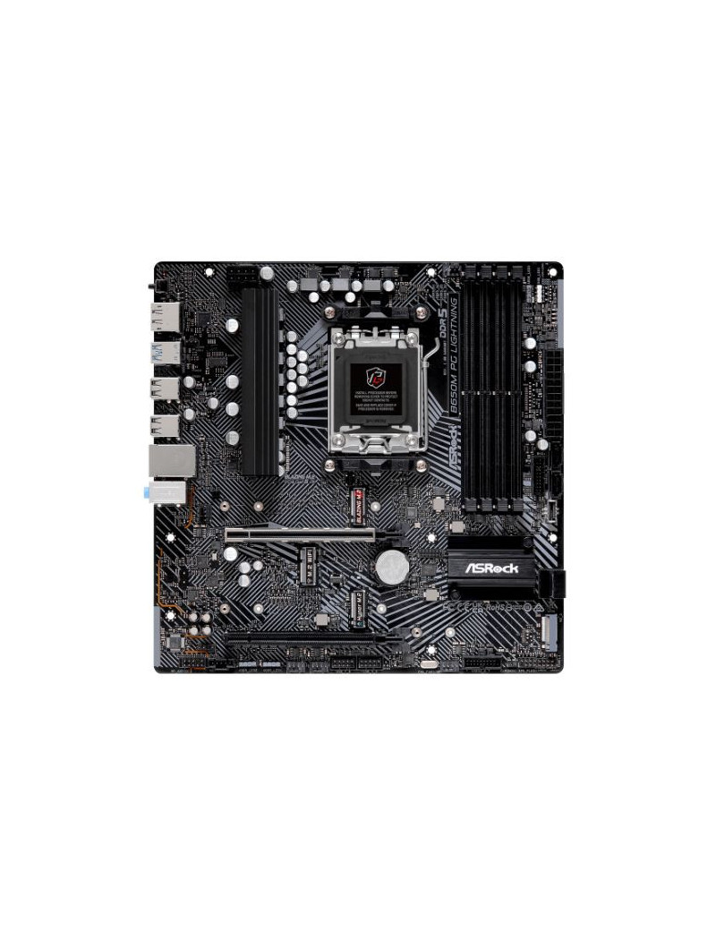 Asrock B650M PG LIGHTNING  AMD B650  AM5  Micro ATX  4 DDR5  HDMI  DP  2.5G LAN  PCIe4  3x M.2