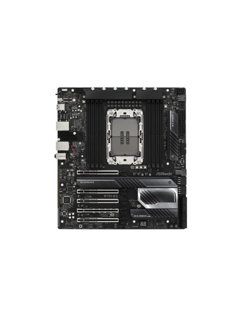 Asrock W790 WS R2.0  Workstation  Intel W790  LGA4677  EATX  8 DDR5  Wi-Fi 6E  10G & 2.5G LAN  PCIe5  4x M.2