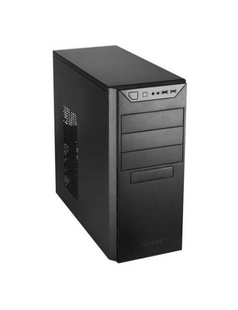 Antec VSK4000B U3/U2 ATX Case  12cm Fan  USB 3.0  Black with Black Interior