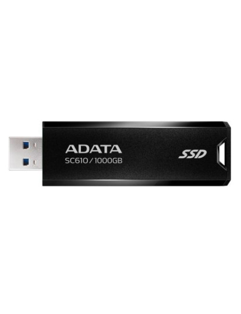 Adata SC610 1TB Pocket Size External SSD  USB 3.2 Gen2 Type-A  Capless Retractable Design  Key Ring