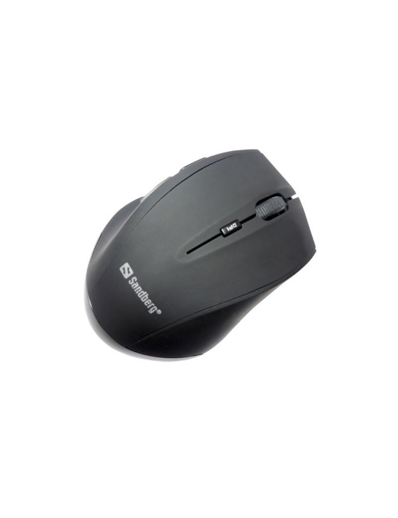 Sandberg (630-06) Wireless Optical Mouse  1600 DPI  5 Buttons  Black  5 Year Warranty