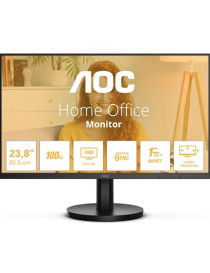 AOC 24B3HA2 23.8 Inch Full HD IPS Monitor  WLED  VGA  HDMI  Speakers  VESA  100Hz  1ms  Speakers  Internal PSU