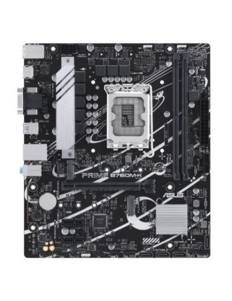 Asus PRIME B760M-K  Intel B760  1700  Micro ATX  2 DDR5  VGA  HDMI  2.5G LAN  PCIe4  2x M.2