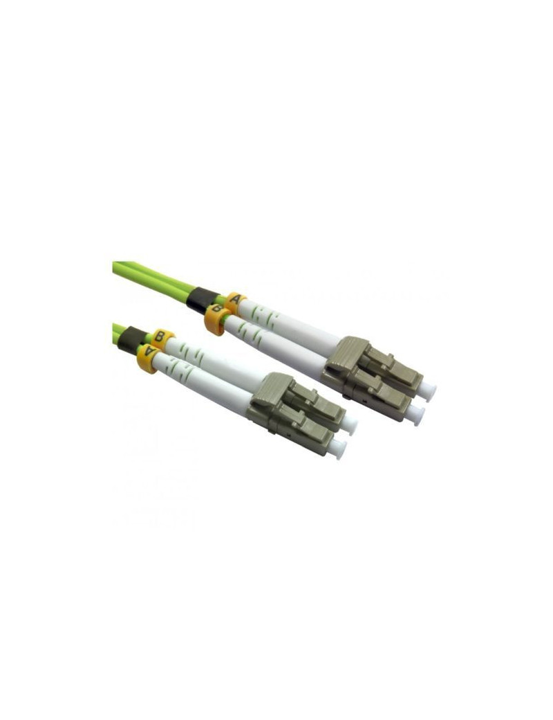 Spire OM5 LC-LC Multimode Fibre Optic Cable  5 Metres  Lime Green